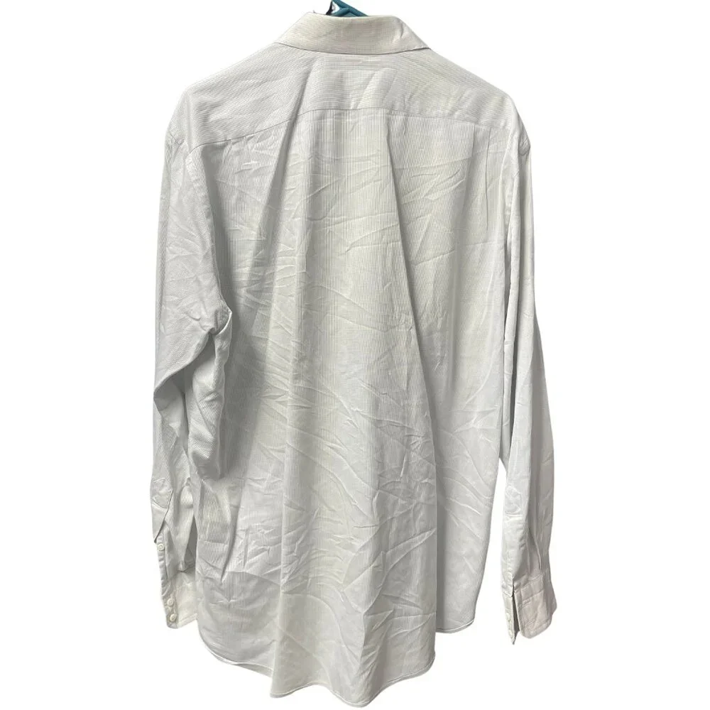 Baldessarini Hugo Boss Dress Shirt Size 43 White 100% Cotton Button Up - Picture 2 of 5